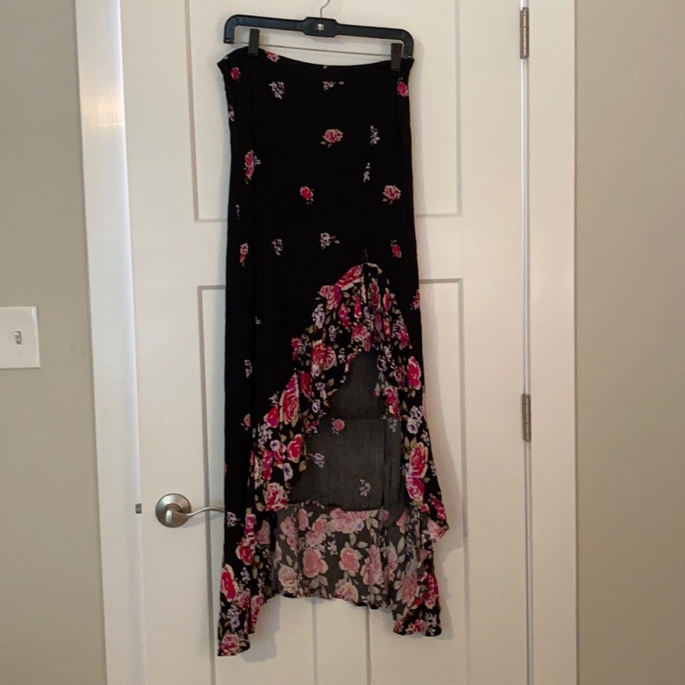 Francesca’s Blue Rain Hugh Low Skirt